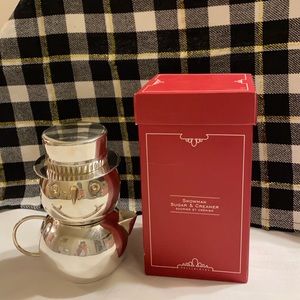 Pottery Barn Snowman Cream & Sugar Set
